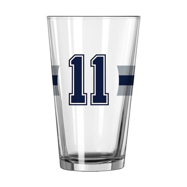 Logo Brands Dallas Cowboys Micah Parsons 16oz Stripe Pint Glass 609P-G16P-16MP - main